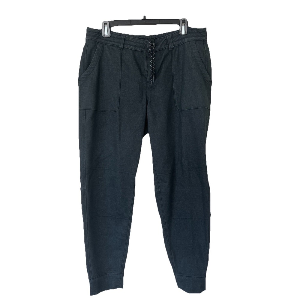 Mountain Hardwear Joggers Pants Womens Size 10 Black Terry Outdoor Storrie Lake
